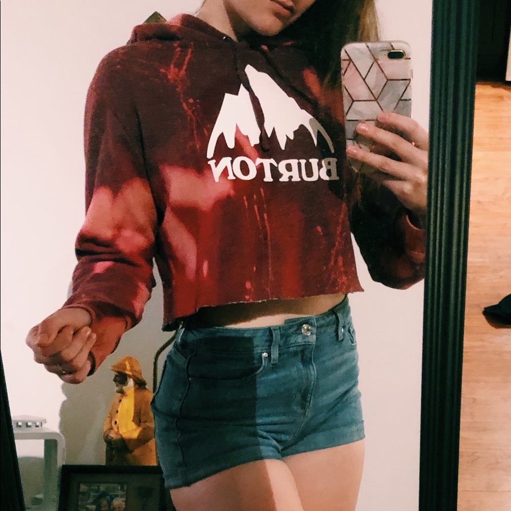 Custom Burton Crop Sweatshirt
